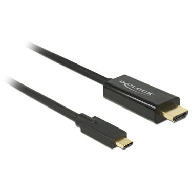 Delock usb-c (male) > hdmi (male) (dp alt mode) kabel (zwart, 2 meter, 4k 30 hz)