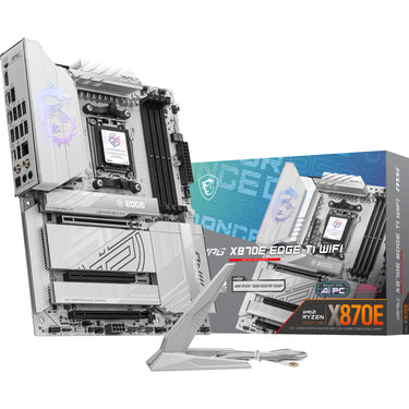 Msi mpg x870e edge ti wifi socket am5 moederbord (zilver, 5gb-lan, wi-fi 7, bt, sound, atx)