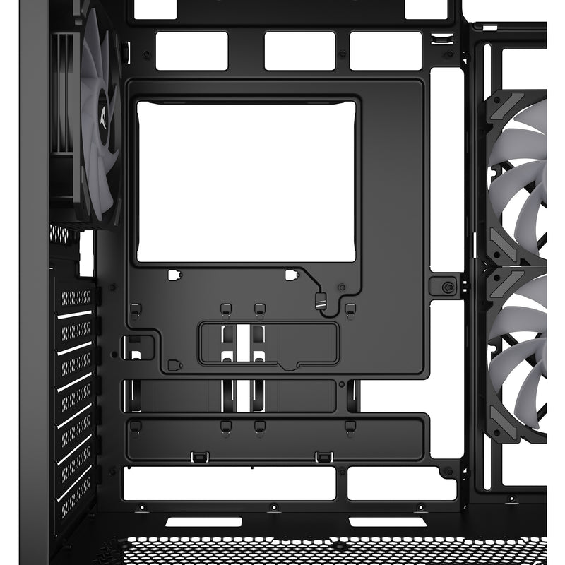 Load image into Gallery viewer, Sharkoon sk6 argb midi tower behuizing (zwart | 2x usb-a | rgb | tempered glass)
