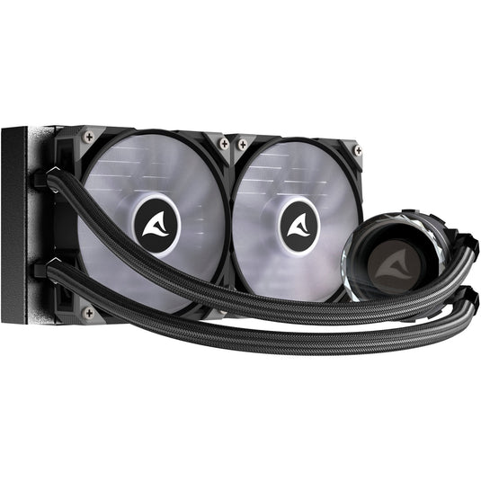 Sharkoon s80 rgb waterkoeling (zwart, 4-pins pwm fan-connector)
