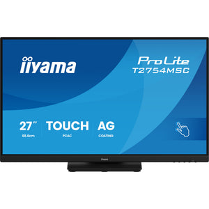 Iiyama prolite t2754msc-b2ag 27 touchscreen monitor (zwart (mat), touch, vga, hdmi, audio, usb)