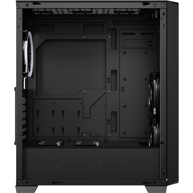 Load image into Gallery viewer, Sharkoon vs8 rgb black midi tower behuizing (zwart | 2x usb-a | 1x usb-c | rgb | tempered glass)
