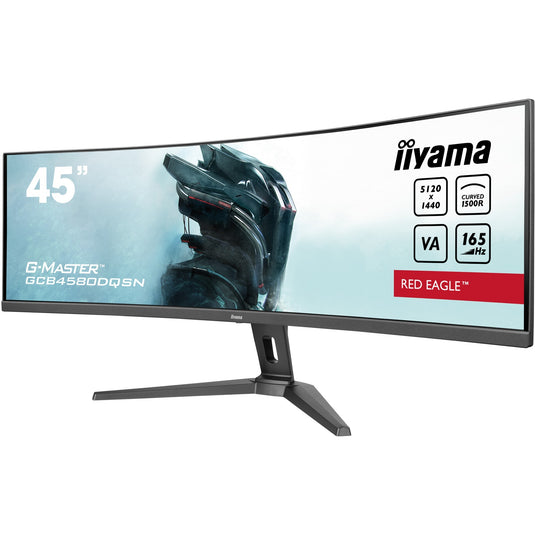 Iiyama g-master red eagle gcb4580dqsn-b1 45 curved ultrawide gaming monitor (zwart, 2x hdmi, displayport, 3x usb-a, usb-b, usb-c, rj-45, 165 hz)