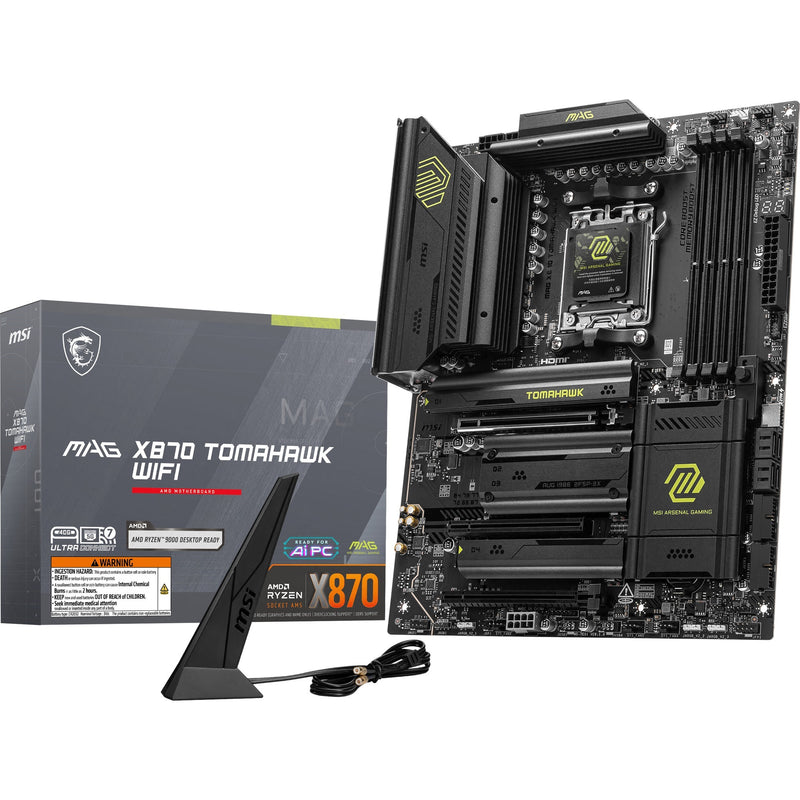 Load image into Gallery viewer, Msi mag x870 tomahawk wifi socket am5 moederbord (raid, 5 gb-lan, wlan, bt, sound, atx)
