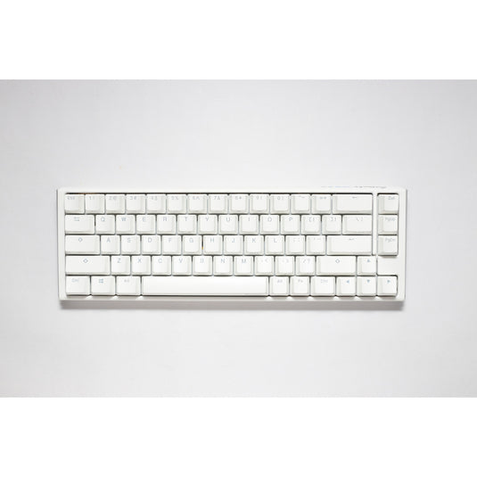 Ducky one 3 classic pure white sf rgb mechanisch toetsenbord (wit, us lay-out (qwerty), cherry mx brown, 65%, rgb leds, double-shot pbt, hot-swappable, quack mechanics)