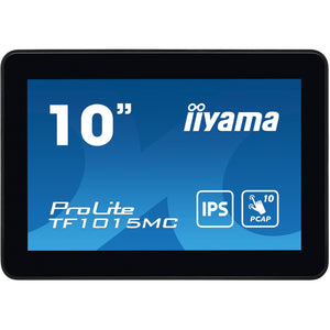 Iiyama prolite tf1015mc-b3 10.1 touchscreen monitor (zwart, hdmi, displayport, vga, usb-b, rj-45)