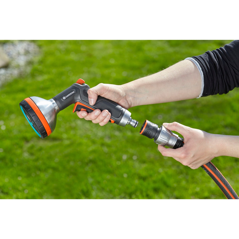 Load image into Gallery viewer, Gardena premium waterstop 19 mm (3 4 ) slangstuk (grijs zilver, 18254-20)
