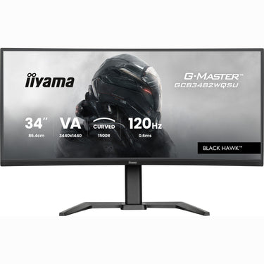 Iiyama g-master black hawk gcb3482wqsu-b1 34 curved ultrawide gaming monitor (zwart, 2x hdmi, displayport, 2x usb-a, usb-b, 2x usb-c, 120 hz)