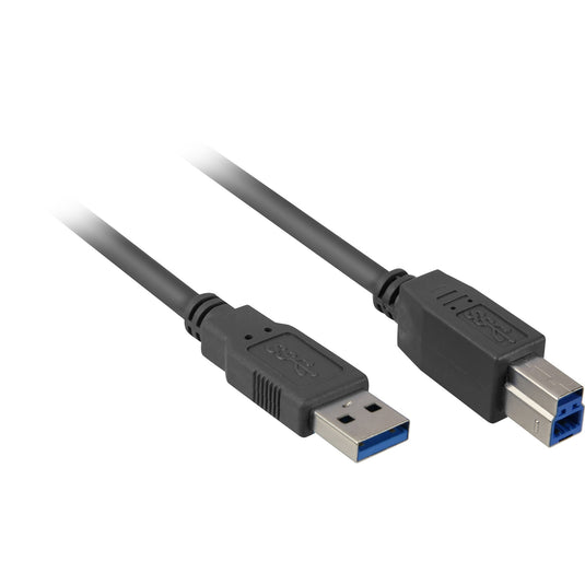 Sharkoon usb-a 3.2 gen 1 naar usb-b kabel (zwart, 1 meter)