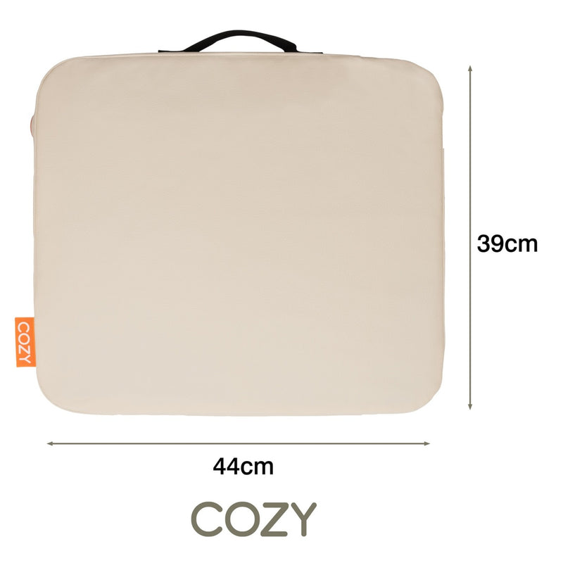 Load image into Gallery viewer, Cozy jord outdoor infrarood verwarmd draadloos zitkussen warmtekussen (lichtbeige, powerbank 10000 mah)
