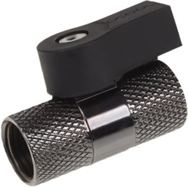 Alphacool 2-way kogelkraan g1 4 nickel kraanstuk (zwart)