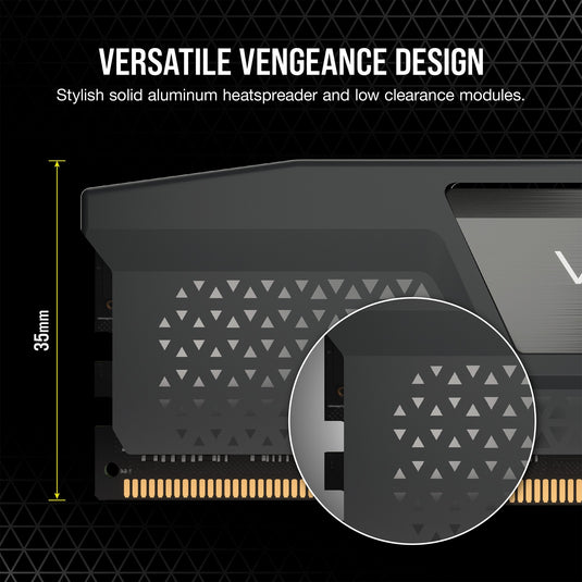 Corsair vengeance 32 gb ddr5-6000 (2x 16 gb) werkgeheugen (grijs, cmk32gx5m2b6000z30, expo)