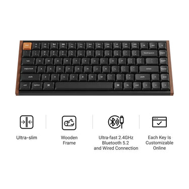 Keychron k3 max se qmk wireless custom mechanical keyboard (zwart, us lay-out (qwerty), milk pom banana, 75%, rgb, hot swap, 2.4 ghz | bluetooth 5.3 | usb-c)