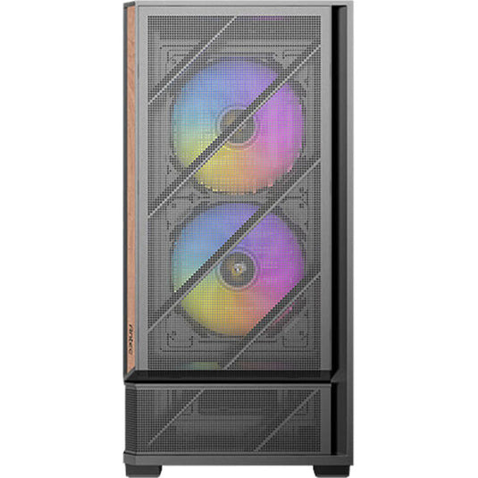 Antec p30 argb midi tower behuizing (zwart houtkleur | 2x usb-a | 1x usb-c | tempered glass)