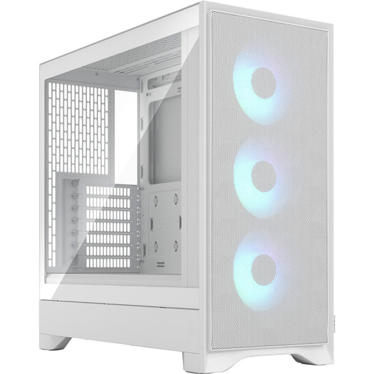 Fractal design pop 2 air rgb midi tower behuizing (wit | 1x usb-a | 1x usb-c | rgb | tempered glass)