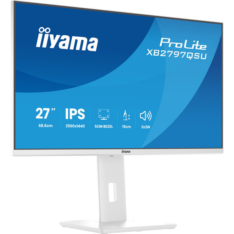 Load image into Gallery viewer, Iiyama prolite xb2797qsu-w1 27 monitor (wit (mat), hdmi, displayport, usb, audio)
