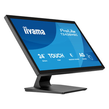 Iiyama prolite t2438msc-b2 23.8 touchscreen monitor (zwart, 120 hz, hdmi, displayport, audio, usb, touch)