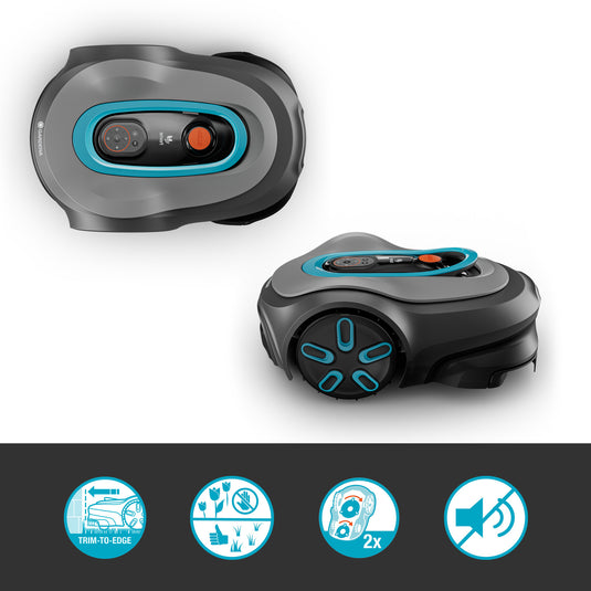 Gardena smart sileno max 1500 m² robotmaaier (grijs turquoise, 19903-26)