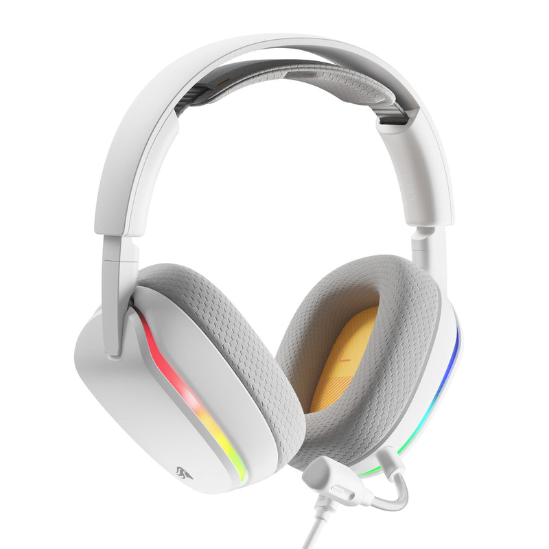 Load image into Gallery viewer, Glorious ghs eternal rgb - stereo rgb gamingheadset over-ear gaming headset (wit, pc, ps5, ps4, switch, usb-c)
