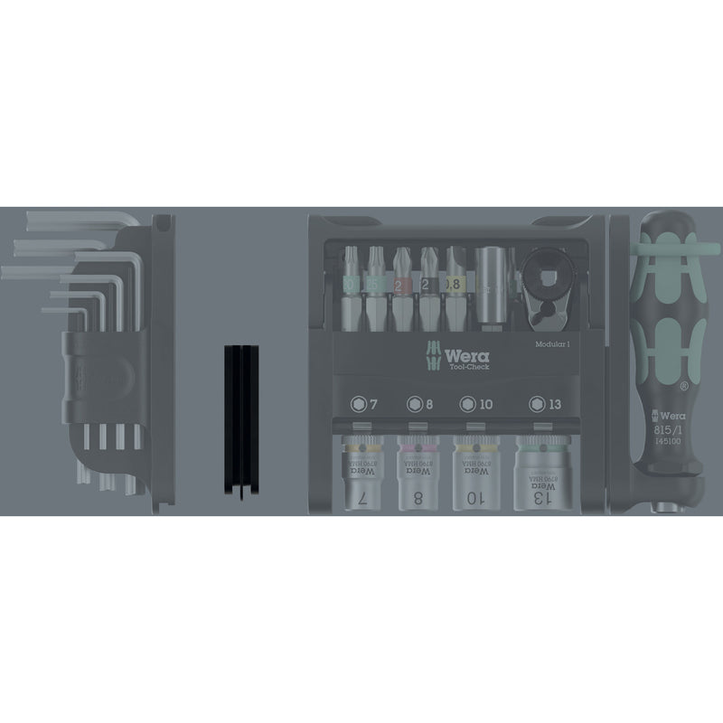 Load image into Gallery viewer, Wera tool-check modular set imperial 1, 50‑delig bitset (zwart groen)
