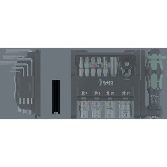 Wera tool-check modular set imperial 1, 50‑delig bitset (zwart groen)
