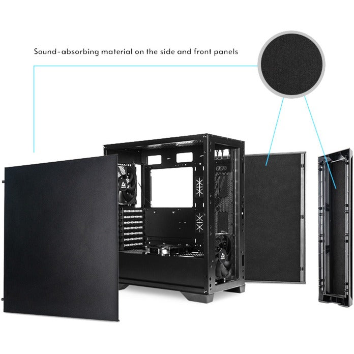 Load image into Gallery viewer, Chieftec apex q midi tower behuizing (zwart | 2x usb-a | 1x usb-c)
