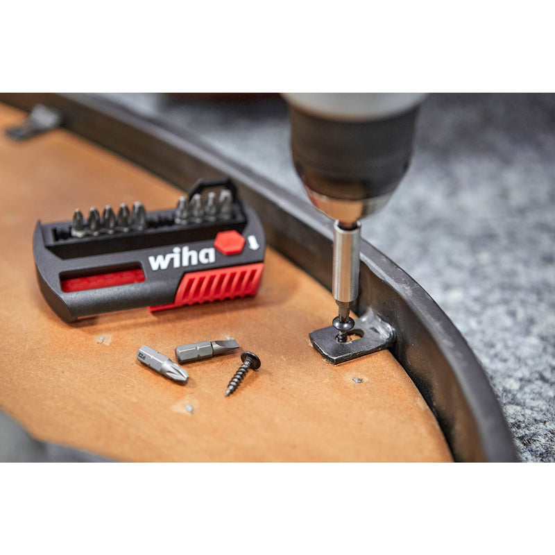 Load image into Gallery viewer, Wiha bitset flipselector standard 25 mm (zwart rood, phillips, pozidriv, torx® 13-delig 1 4 c6,3 met riemclip)
