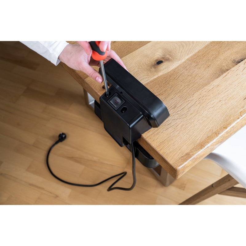 Load image into Gallery viewer, Brennenstuhl estilo duplex stekkerdoos met schakelaar en overspanningsbeveiliging stekkerdoos (zwart zilver, 1x usb c, 1x usb a)
