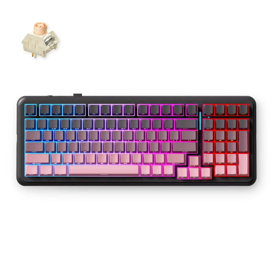 Mchose k99 v2 wireless mechanical black, gaming toetsenbord (us lay-out)