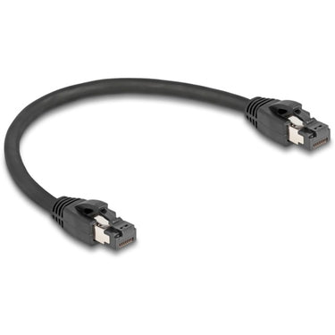 Delock netwerkkabel s ftp, rj-45 met cat.8.1 (zwart, 0,25 meter)