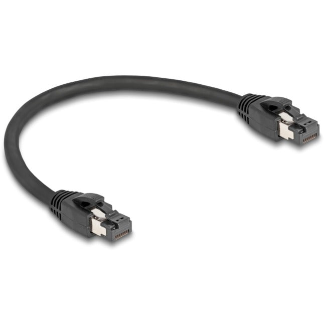 Load image into Gallery viewer, Delock netwerkkabel s ftp, rj-45 met cat.8.1 (zwart, 0,25 meter)
