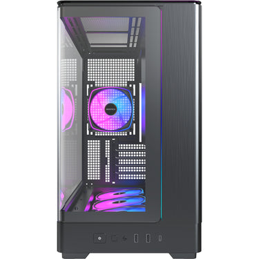 Montech king 15 pro midi tower behuizing (zwart | 2x usb-a | 1x usb-c | rgb | window)
