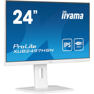 Iiyama prolite xub2497hsn-w2 23.8 monitor (wit, hdmi, displayport, 3x usb-a, usb-c, rj-45)