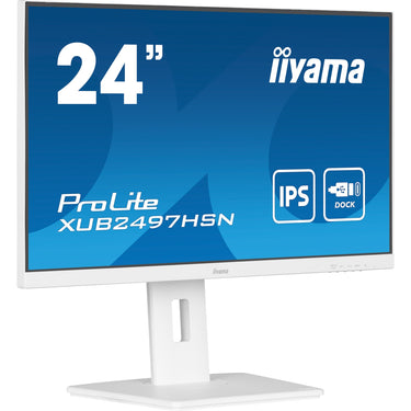 Iiyama prolite xub2497hsn-w2 23.8 monitor (wit, hdmi, displayport, 3x usb-a, usb-c, rj-45)