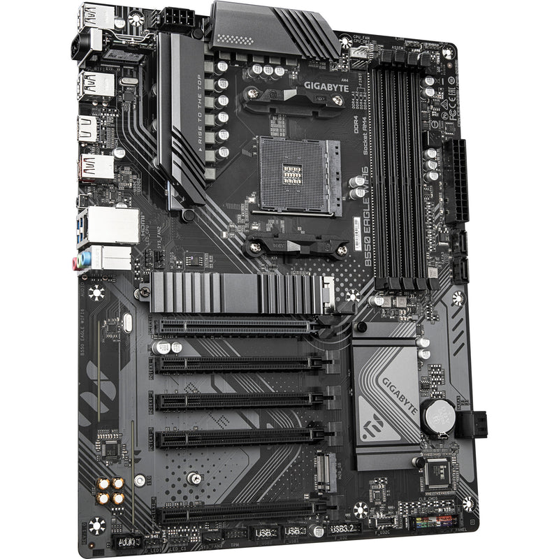 Load image into Gallery viewer, Gigabyte b550 eagle wifi6 socket am4 moederbord (zwart grijs, raid, gb-lan, wi-fi 6, bt, sound, atx)
