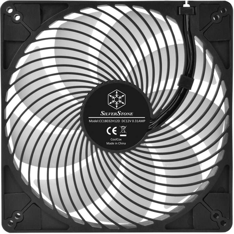 Load image into Gallery viewer, Silverstone air penetrator 184i argb case fan (zwart, 180 x 180 x 32 mm, pwm)
