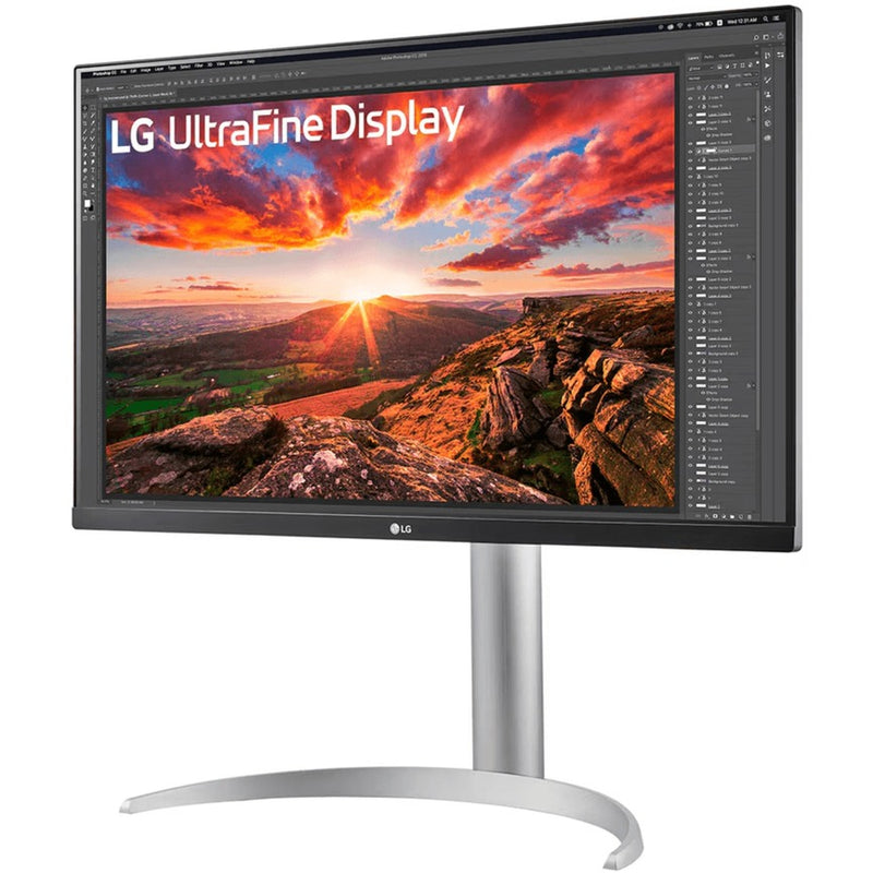 Load image into Gallery viewer, Lg ultrafine 27up850k-w 27 4k uhd monitor (zilver zwart, 2x hdmi, displayport, 2x usb-a, usb-c)
