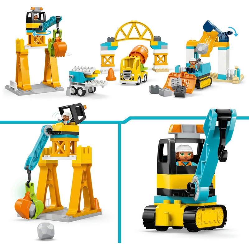 Load image into Gallery viewer, Lego duplo 10476 3-in-1 bouwplaats en voertuigen
