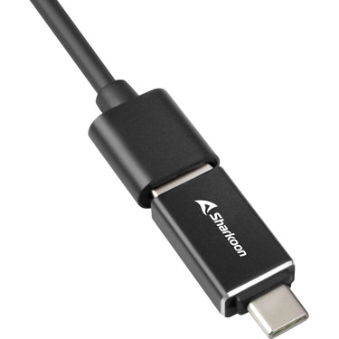 Sharkoon 4-port usb 3.2 gen 1 aluminium usb-hub (zwart)