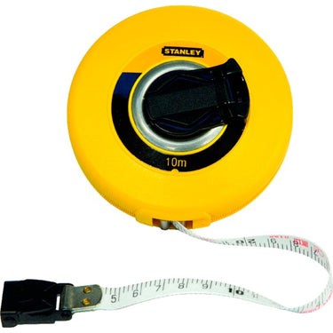 Stanley landmeter fiberglas 10m afstandsmeter (geel)