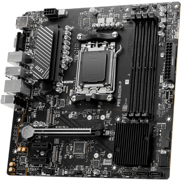 Load image into Gallery viewer, Msi pro b650m-p socket am5 moederbord (zwart, raid, 2.5 gb-lan, sound, µatx)
