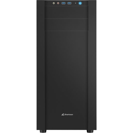 Sharkoon s25-w midi tower behuizing (zwart | 2x usb-a | window)