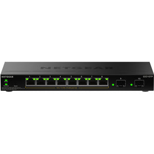 Netgear gs310tpv2 switch (zwart, 55w poe budget)