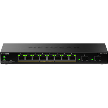 Netgear gs310tpv2 switch (zwart, 55w poe budget)