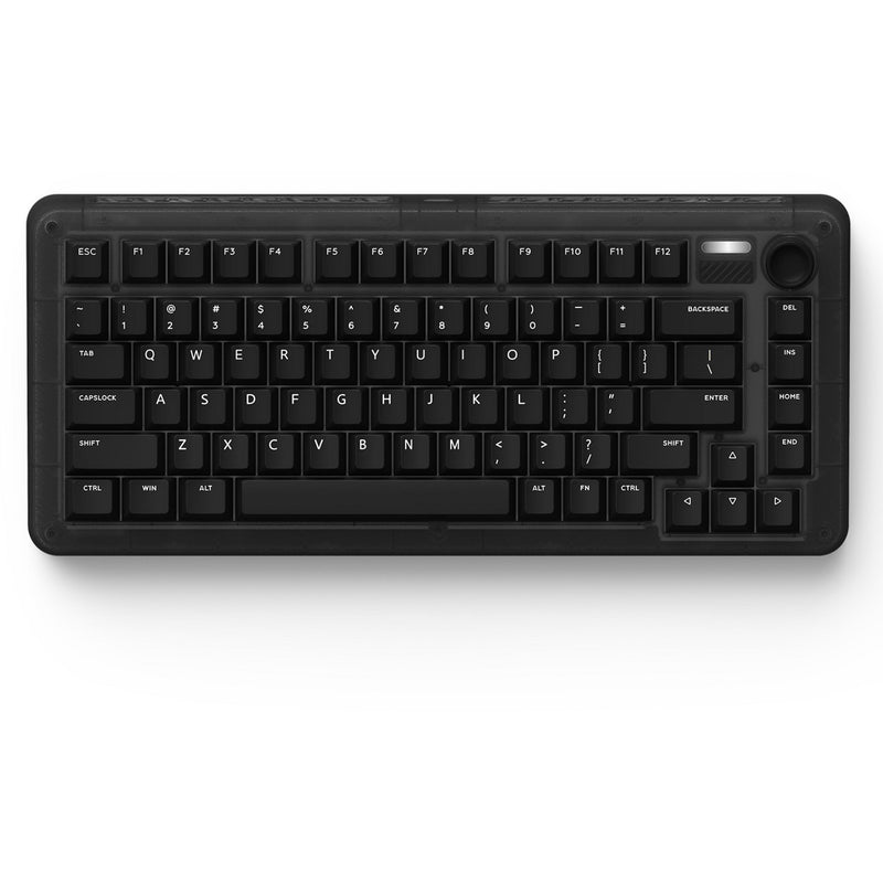 Afbeelding laden in galerijviewer, Iqunix zx75 dark side wireless mechanical keyboard (zwart, us lay-out (qwerty), gateron brown, 75%, rgb leds, hot-swappable, double-shot pbt, 2.4ghz | bluetooth 5.1 | usb-c)
