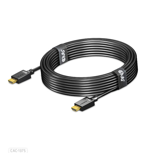 Club 3d ultra high speed hdmi 2.1 gecertificeerde kabel male-male (zwart, 5 meter, 4k 120hz, 8k 60hz, 48gbps)