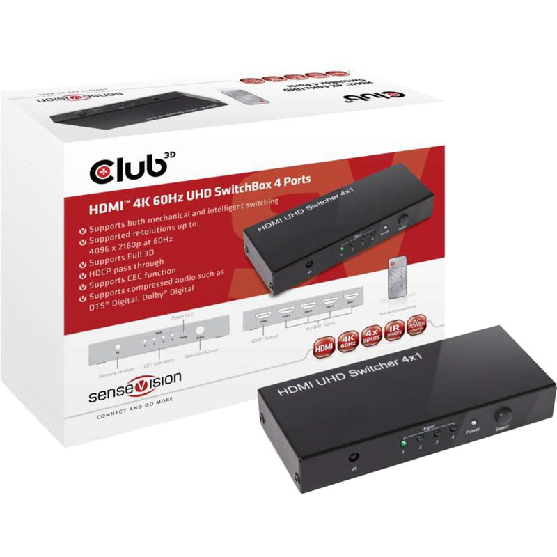 Load image into Gallery viewer, Club 3d hdmi switch 2.0 uhd (zwart)
