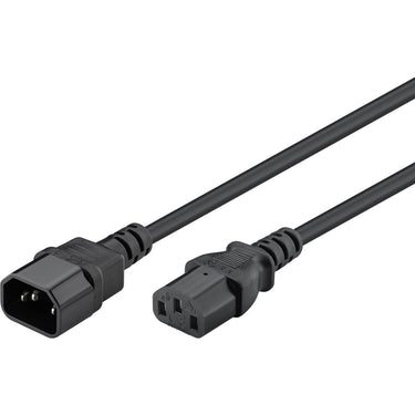 Goobay c14 > c13 voedingskabel verlengkabel (zwart)