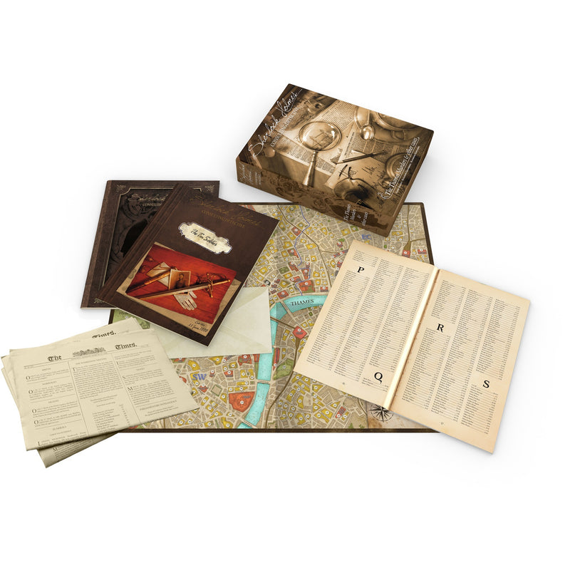 Load image into Gallery viewer, Asmodee sherlock holmes consulting detective: the thames murders other cases bordspel (engels, 1 - 8 spelers, 60 - 90 minuten, vanaf 12 jaar)
