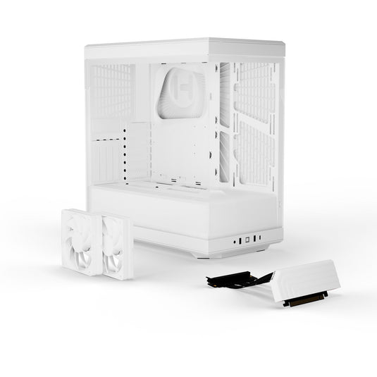 Hyte y40 midi tower behuizing (wit | 2x usb-a | 1x usb-c | tempered glass)